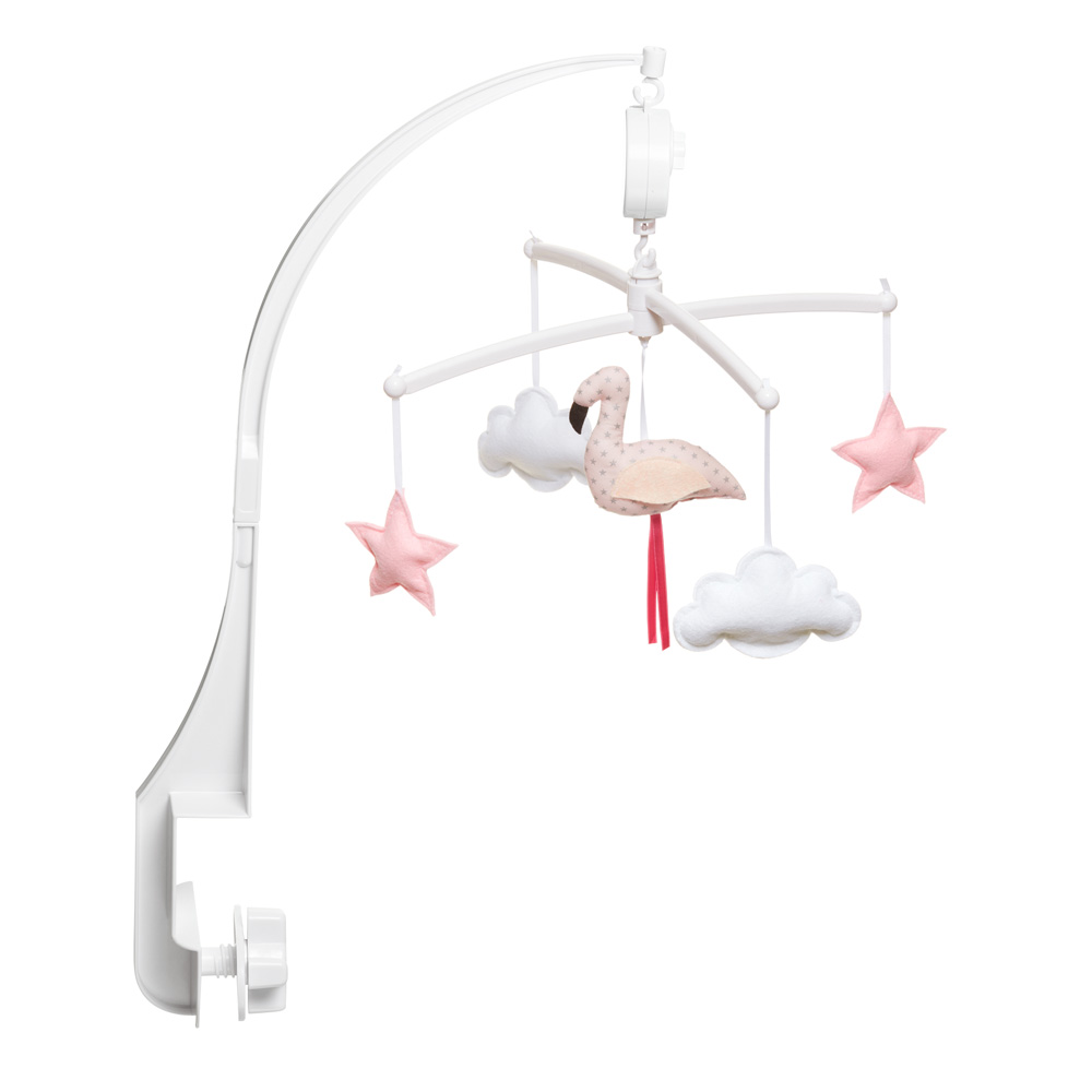 Mobile Musical Flamant Rose MULTICOLORE Pouce et Lina