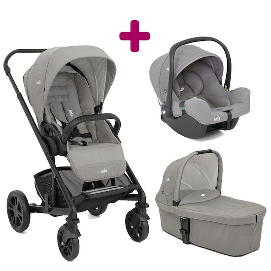 Poussette confortable 3 en 1, pack poussette, coque & nacelle bébé