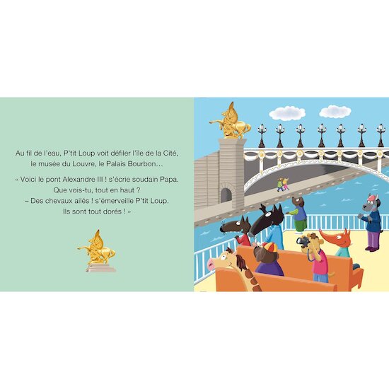 Auzou Livre P'tit loup visite paris Multicolore  Auzou Livre P'tit loup visite paris Multicolore