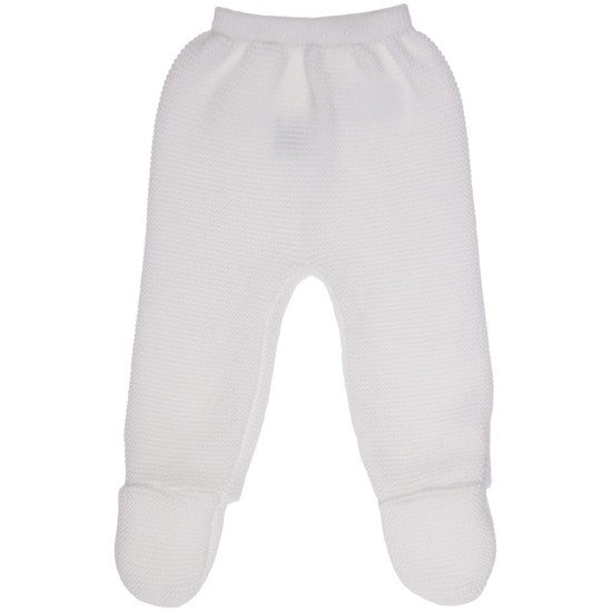 La Manufacture de layette Pantalon de naissance en coton bio Blanc 0-1 mois