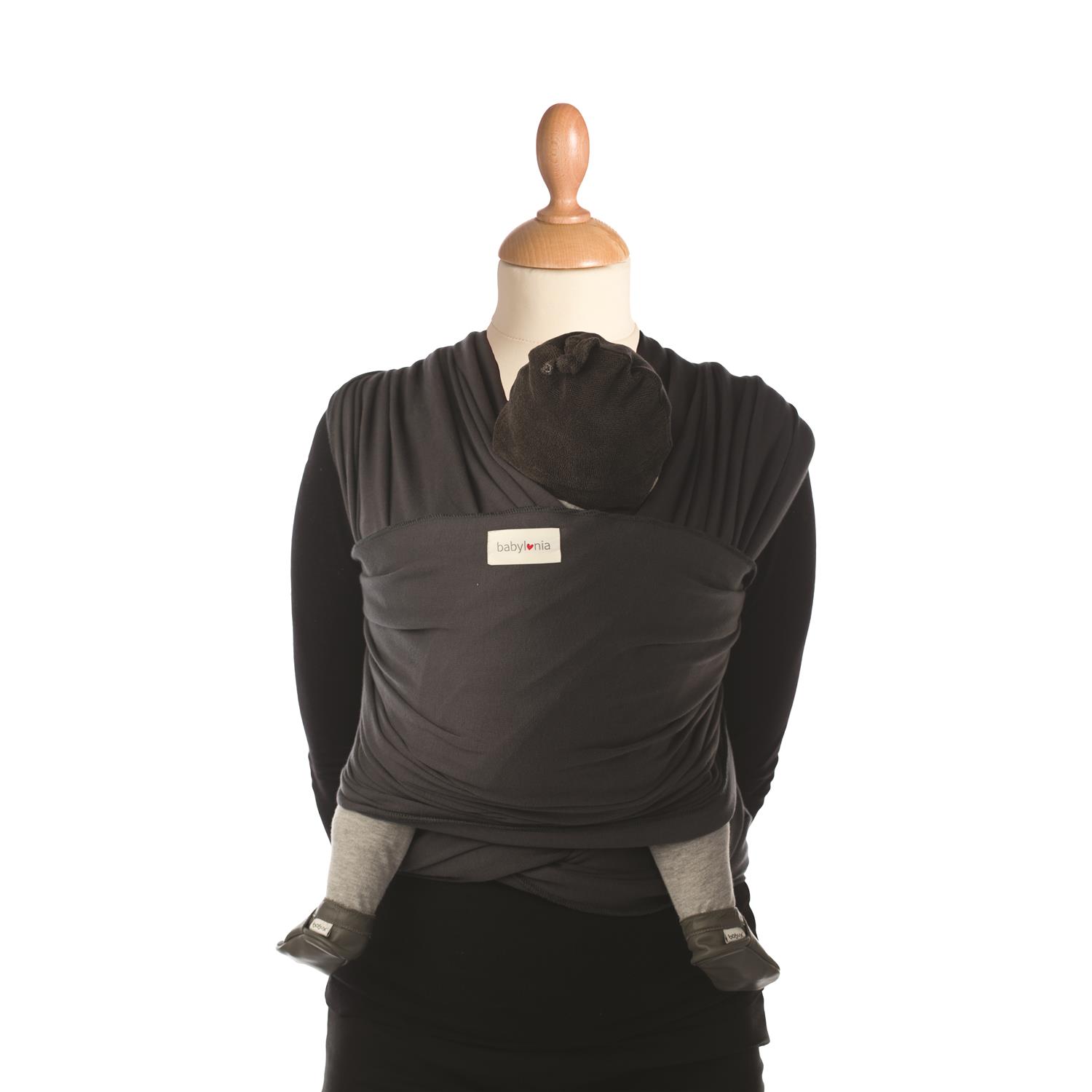 Écharpe de portage coton bio Tricot-Slen Organic GRIS Babylonia Baby Carriers