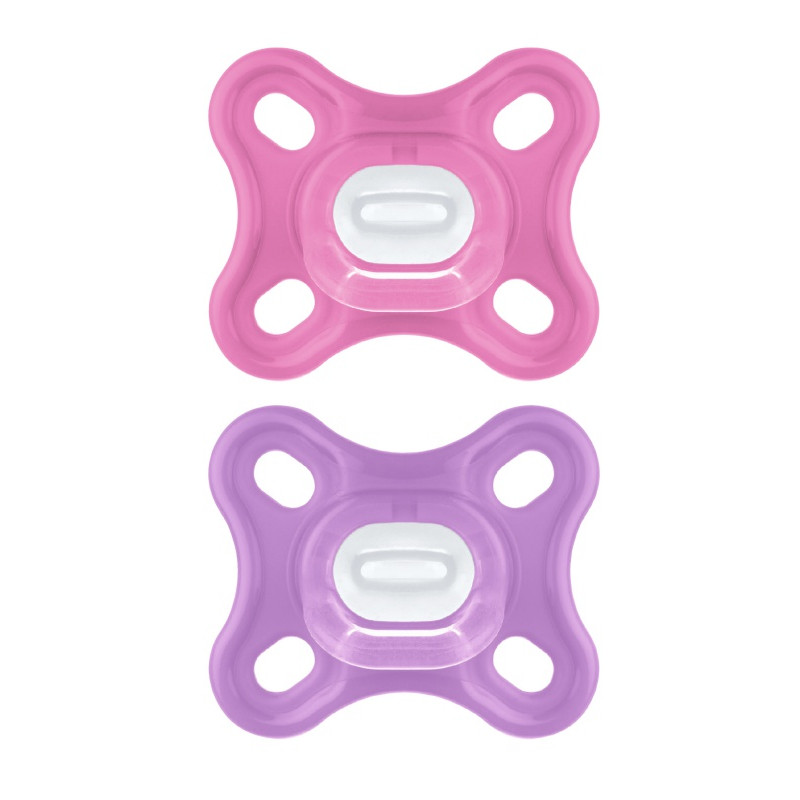 MAM - Sucette Comfort silicone et boîte stérilisation ROSE MAM