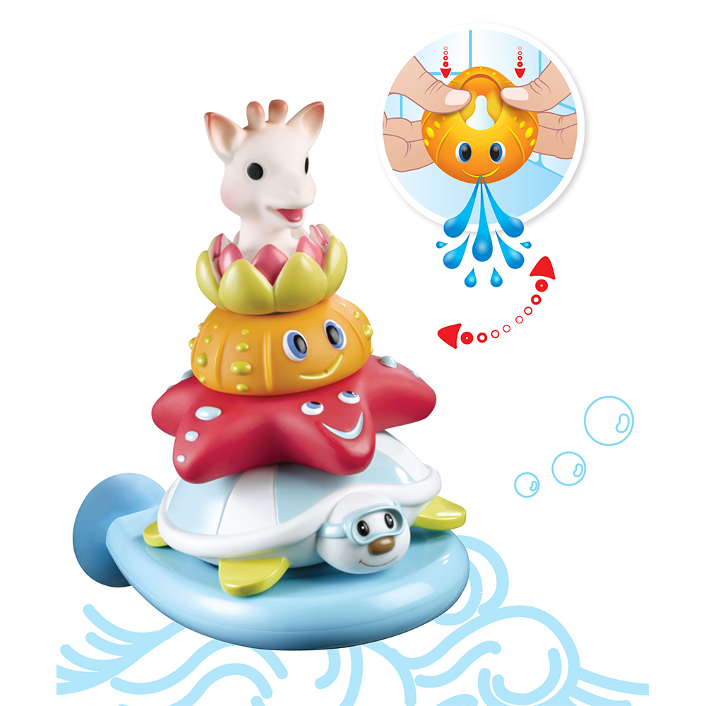 Jouet de bain Slash ans surf MULTICOLORE Sophie la girafe