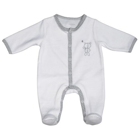Sauthon Pyjama velours blanc-ours Celeste  Naissance