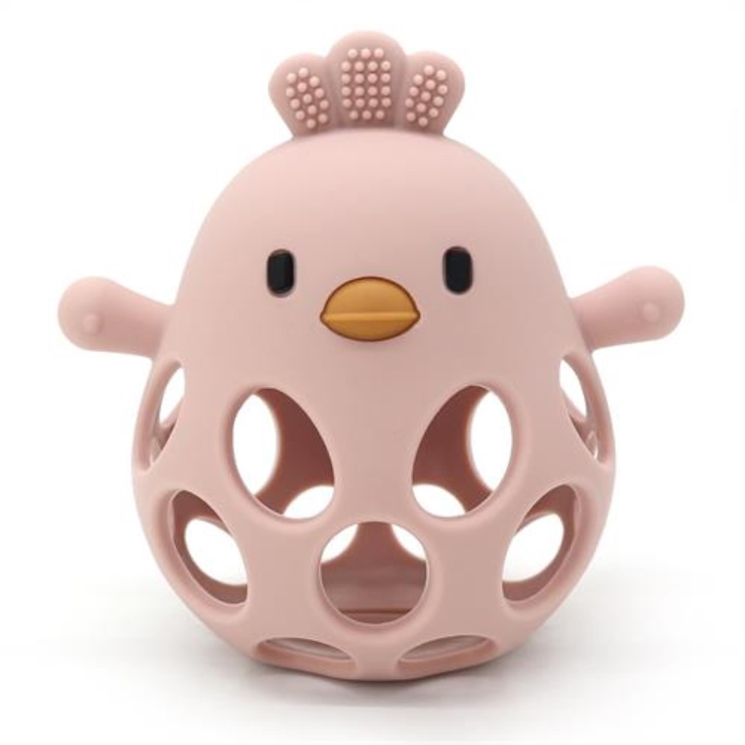 Balle de dentition poussin en silicone ROSE BB&Co