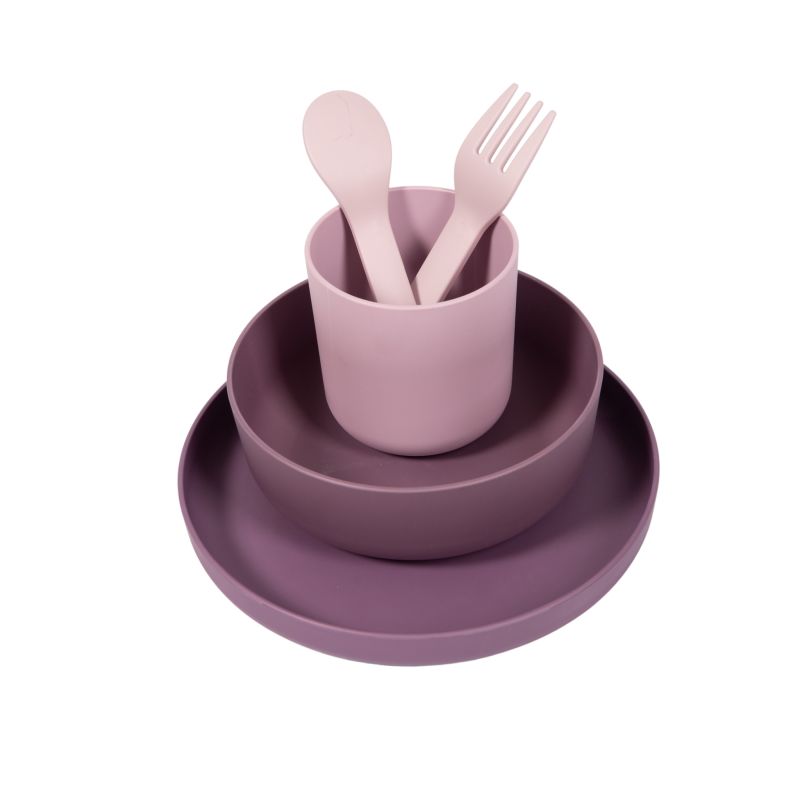 Set vaisselle Biodégradable CPLA 5pcs ROSE Bo Jungle