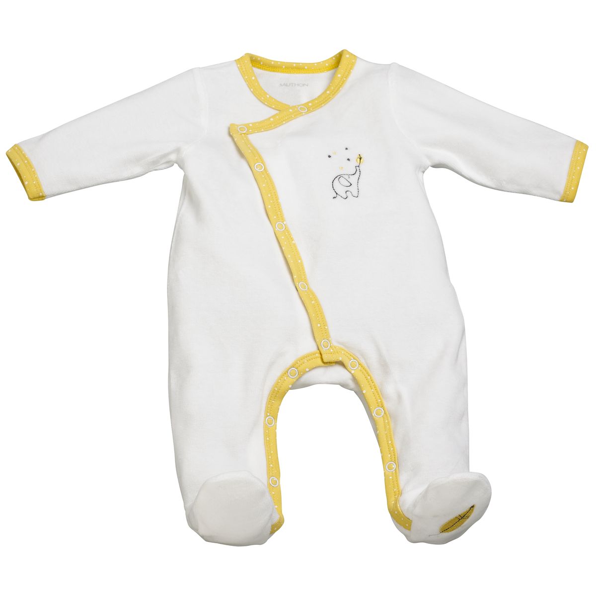 Pyjama velours Babyfan JAUNE Sauthon