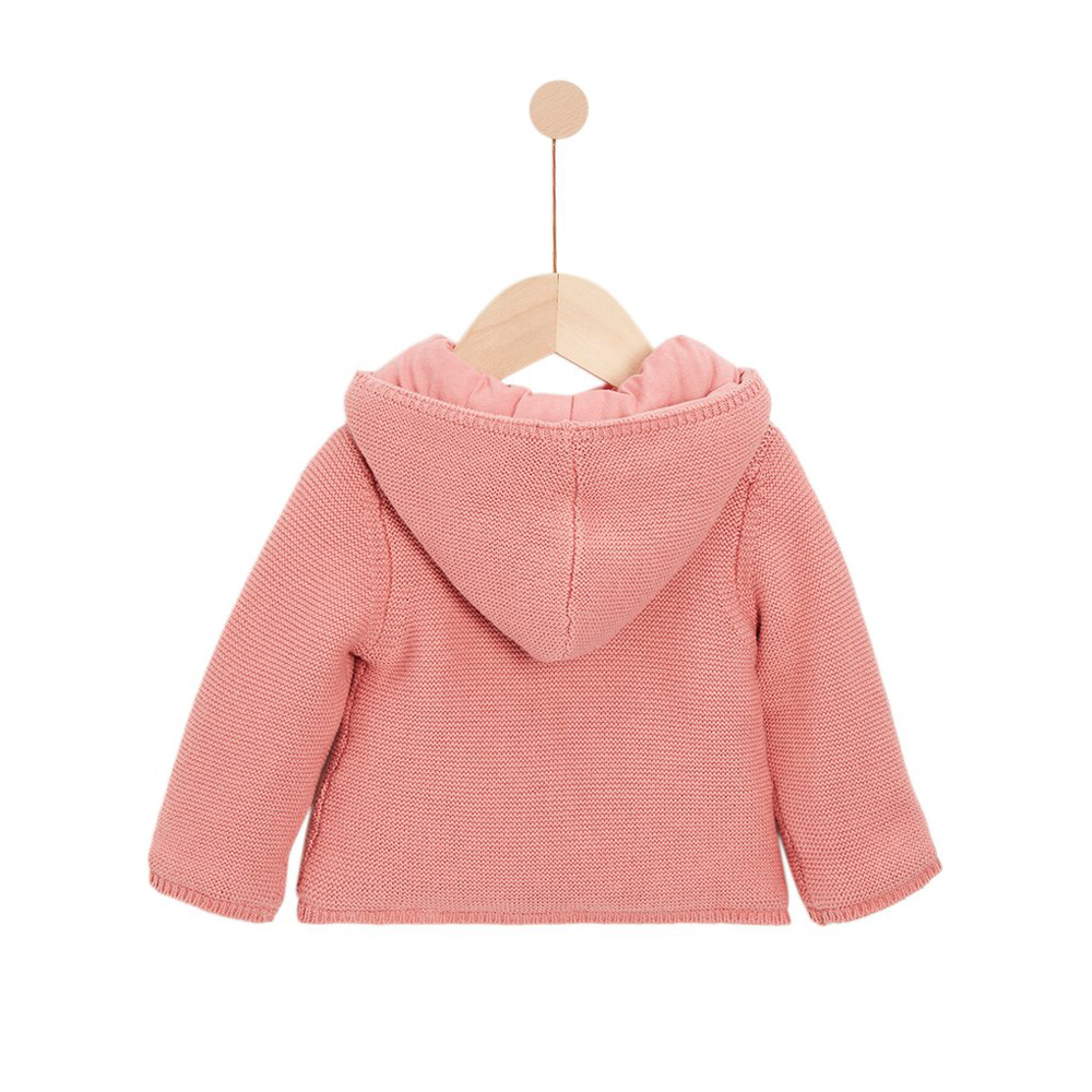 Marèse - Veste tricot à Capuche Poésie d'Automne ROSE Marèse