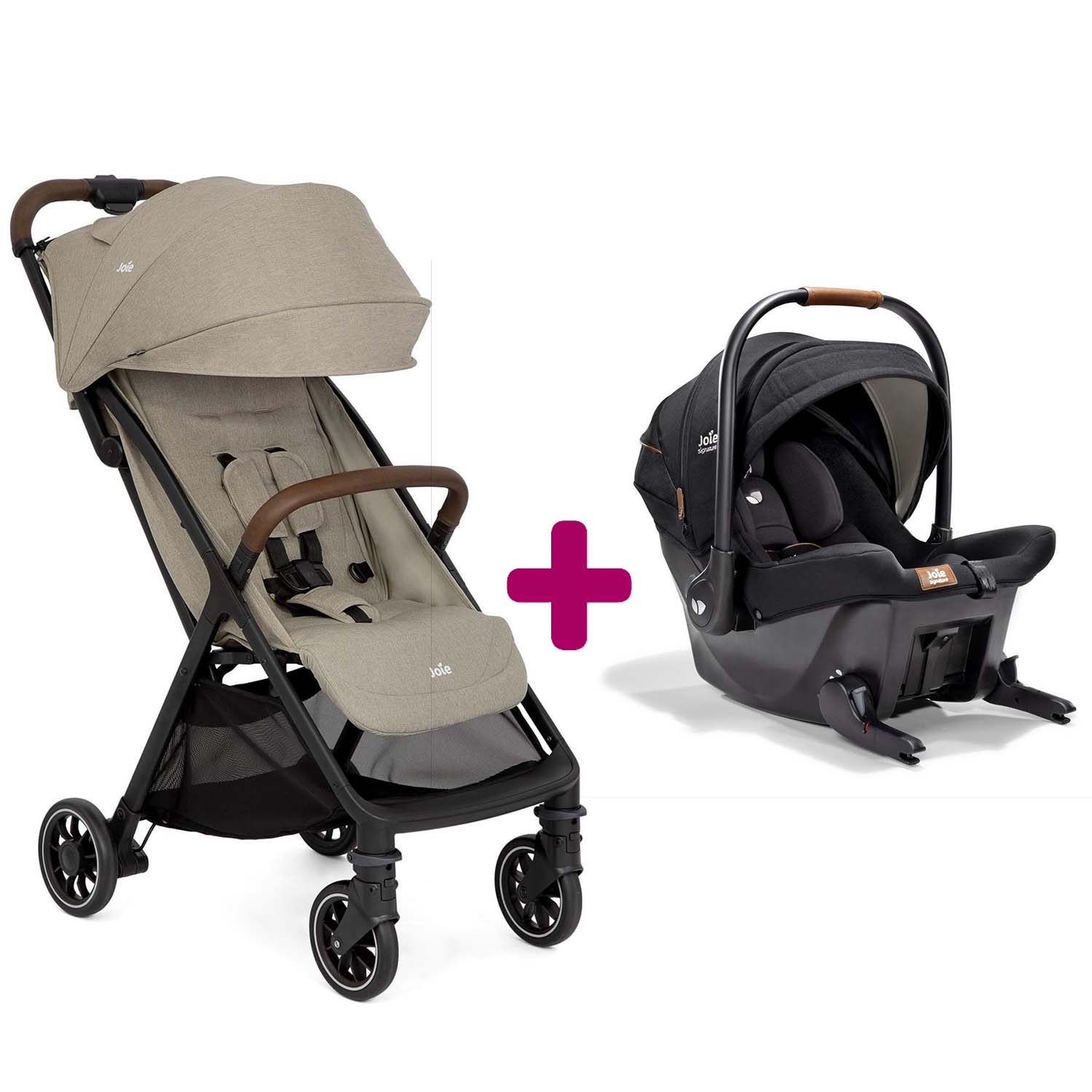 Joie - Pack Poussette duo Poussette Pact Pro Oak + coque Sprint Eclipse  Joie