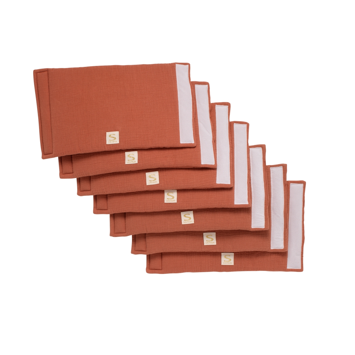 Sauthon - 8 Protections de barreaux Uni Terracotta ROUGE Sauthon