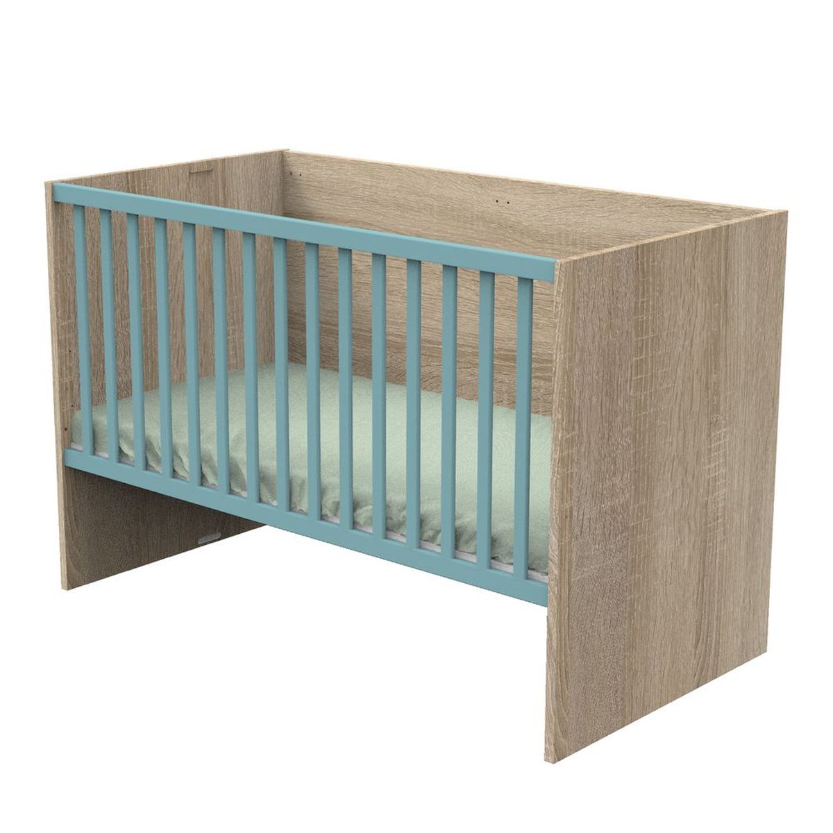 Sauthon - Lit 140x70 évolutif en 90x200 et 140x200 Nova MARRON Sauthon