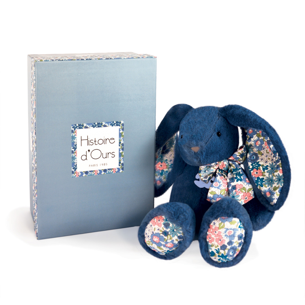 HISTOIRE D'OURS - Copain câlin Lapin BLEU Histoire d'Ours