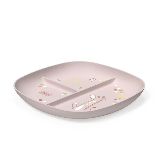 Chicco Assiette Portionnée Rose  Chicco Assiette Portionnée Rose