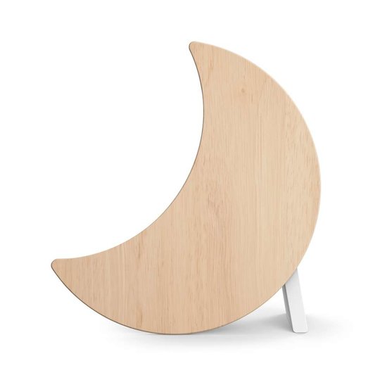 COLORLIGHT Veilleuse et Enceinte musicale en bois Lune  COLORLIGHT Veilleuse et Enceinte musicale en bois Lune