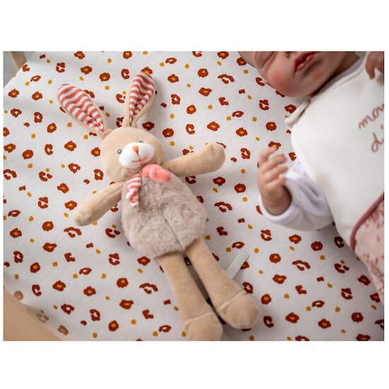 Petit à petit Lot de 2 draps housse Léopard Terre Sienne  Petit à petit Lot de 2 draps housse Léopard Terre Sienne