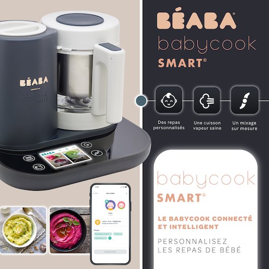 Béaba Robot multifonction Babycook Smart Gris Anthracite   Béaba Robot multifonction Babycook Smart Gris Anthracite