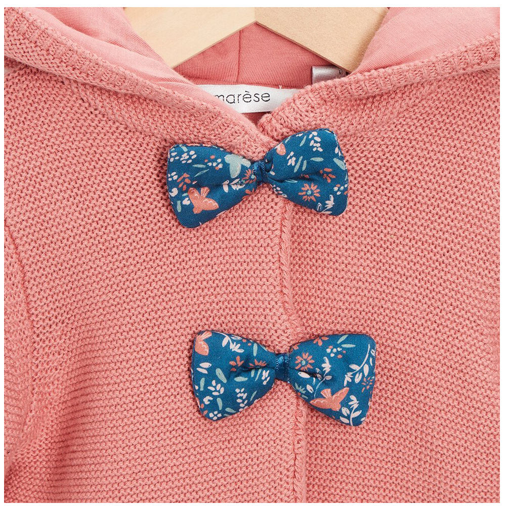 Veste tricot à Capuche Poésie d'Automne ROSE Marèse