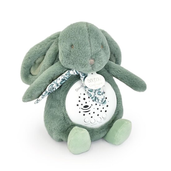 Doudou & Compagnie Veilleuse musicale Lapin Projection Vert 