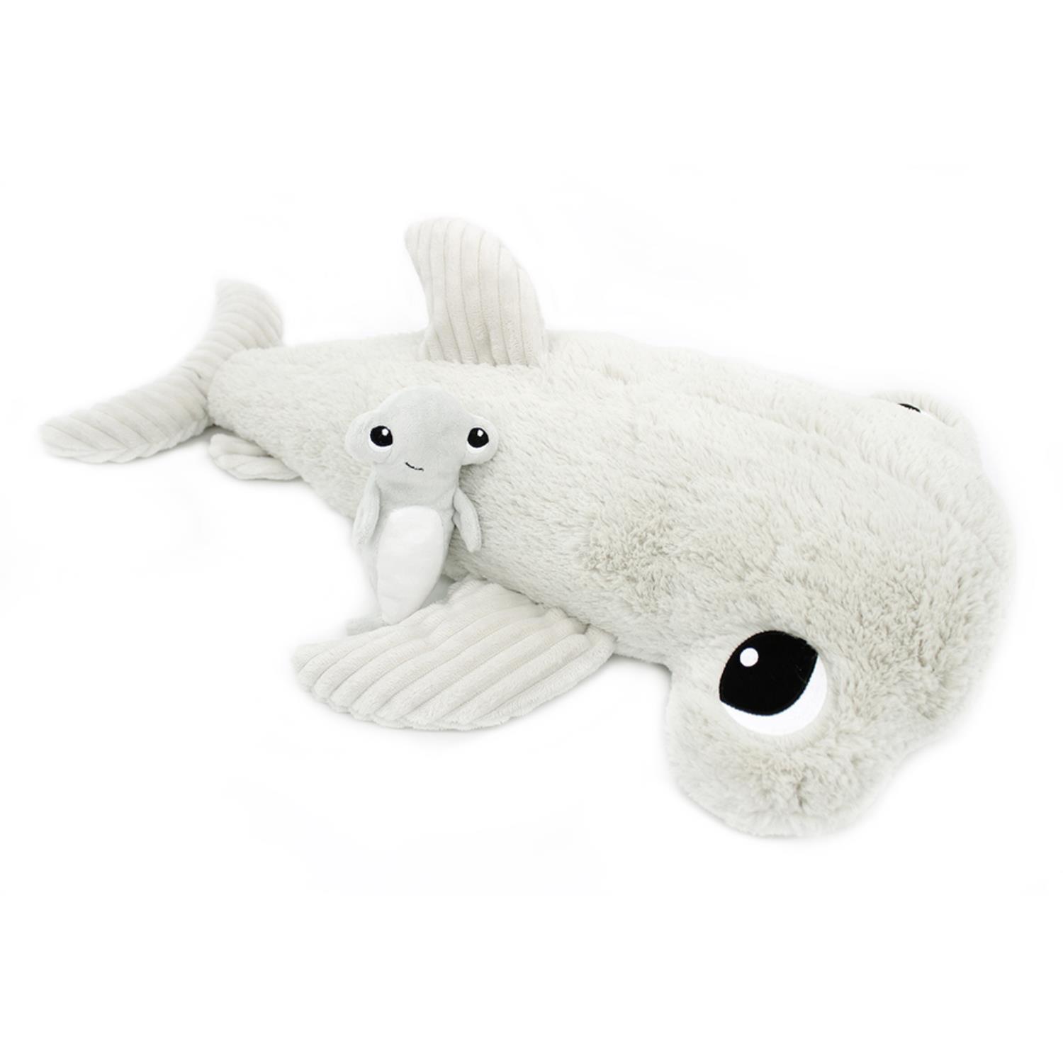 Peluche Ptipotos Requin Marteau Maman/Bebe GRIS Les Déglingos