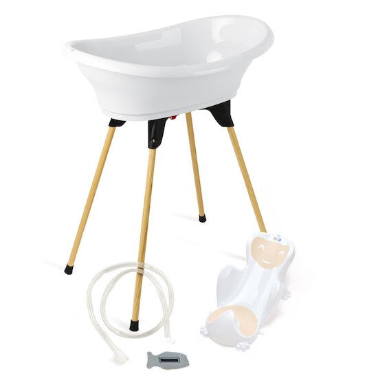 Thermobaby Pack transat de bain Vasco 5 en 1 Blanc muguet 