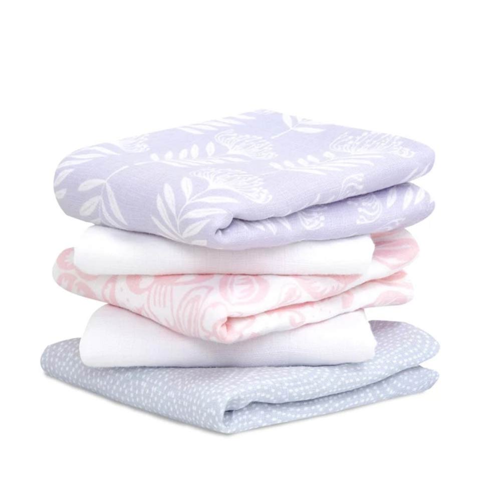 5 musy-langes en mousseline de coton Essentials ROSE Aden et Anais