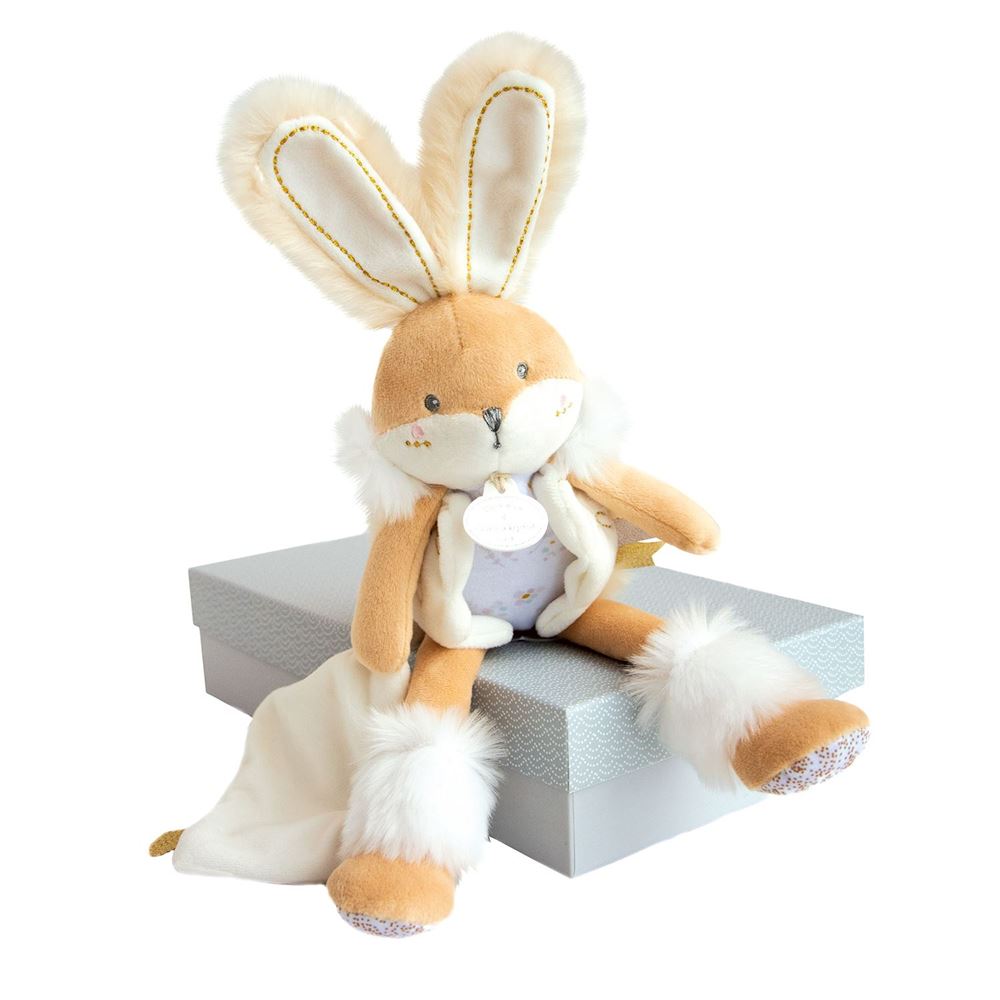 Doudou pantin Lapin de sucre ROSE Doudou & Compagnie