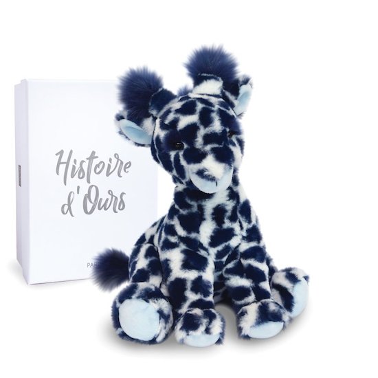 Histoire d'Ours Peluche LISI la GIRAFE Bleu 