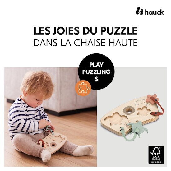 Hauck Plateau de jeux pour chaise haute Play Puzzling S White  Hauck Plateau de jeux pour chaise haute Play Puzzling S White