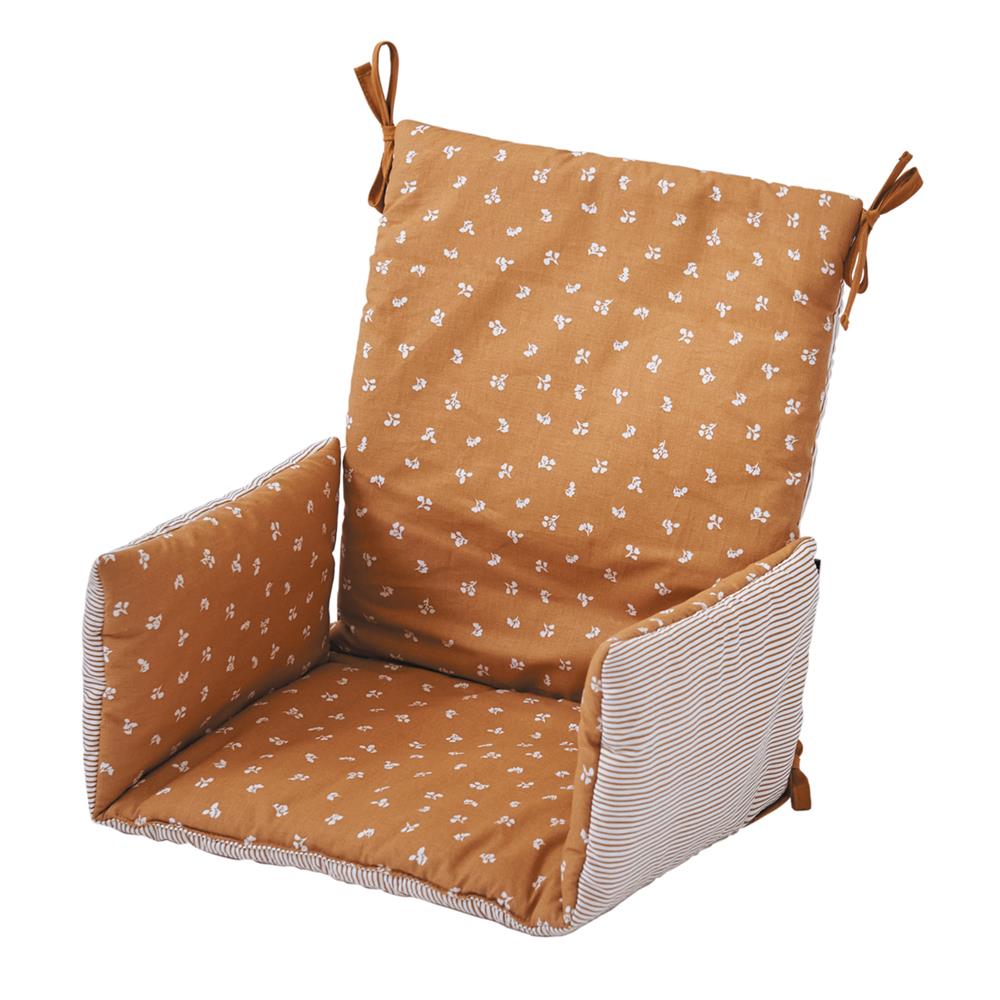 Coussin de chaise tissu réversible MARRON Candide