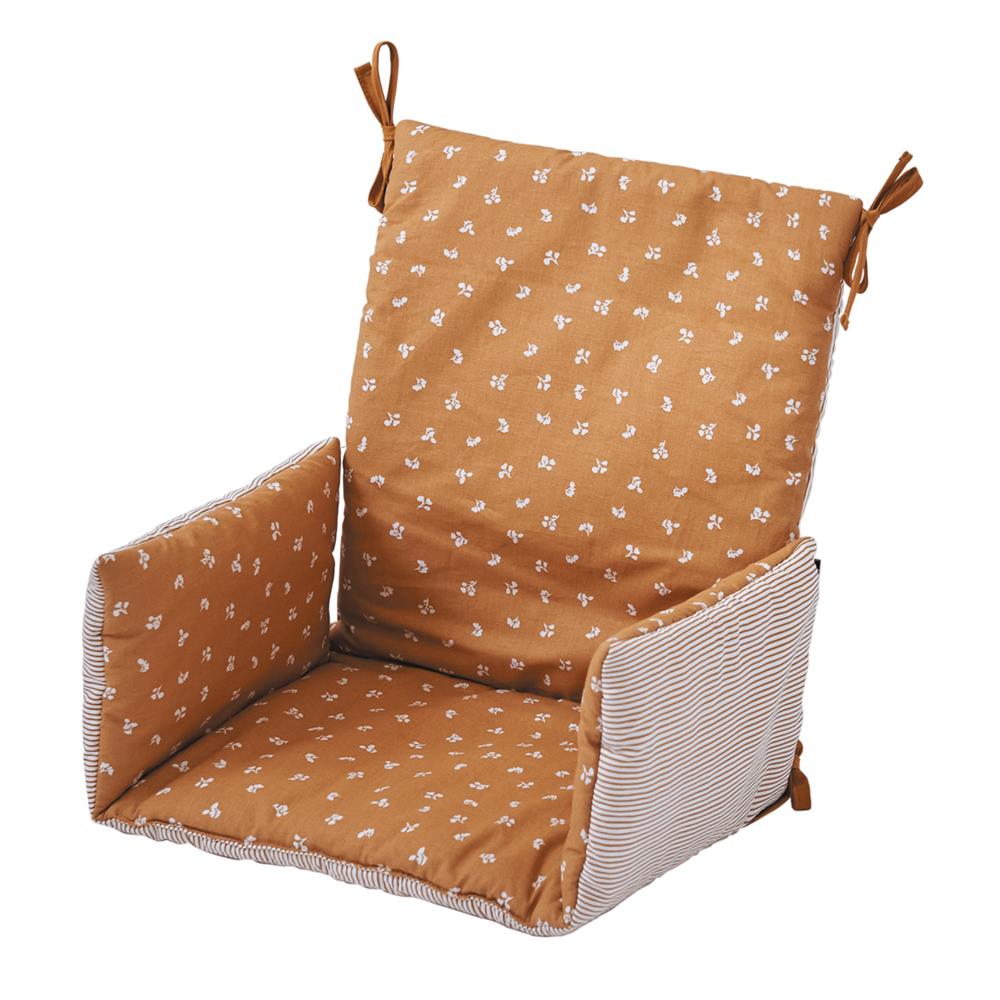 Candide - Coussin de chaise tissu réversible MARRON Candide