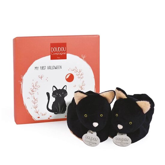 Doudou & Compagnie Chaussons Chat Noir 0-6 mois Doudou & Compagnie Chaussons Chat Noir 0-6 mois