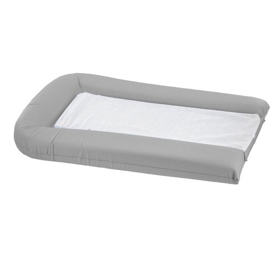 Domiva Matelas à langer PVC + 2 éponges amovibles Gris Perle 