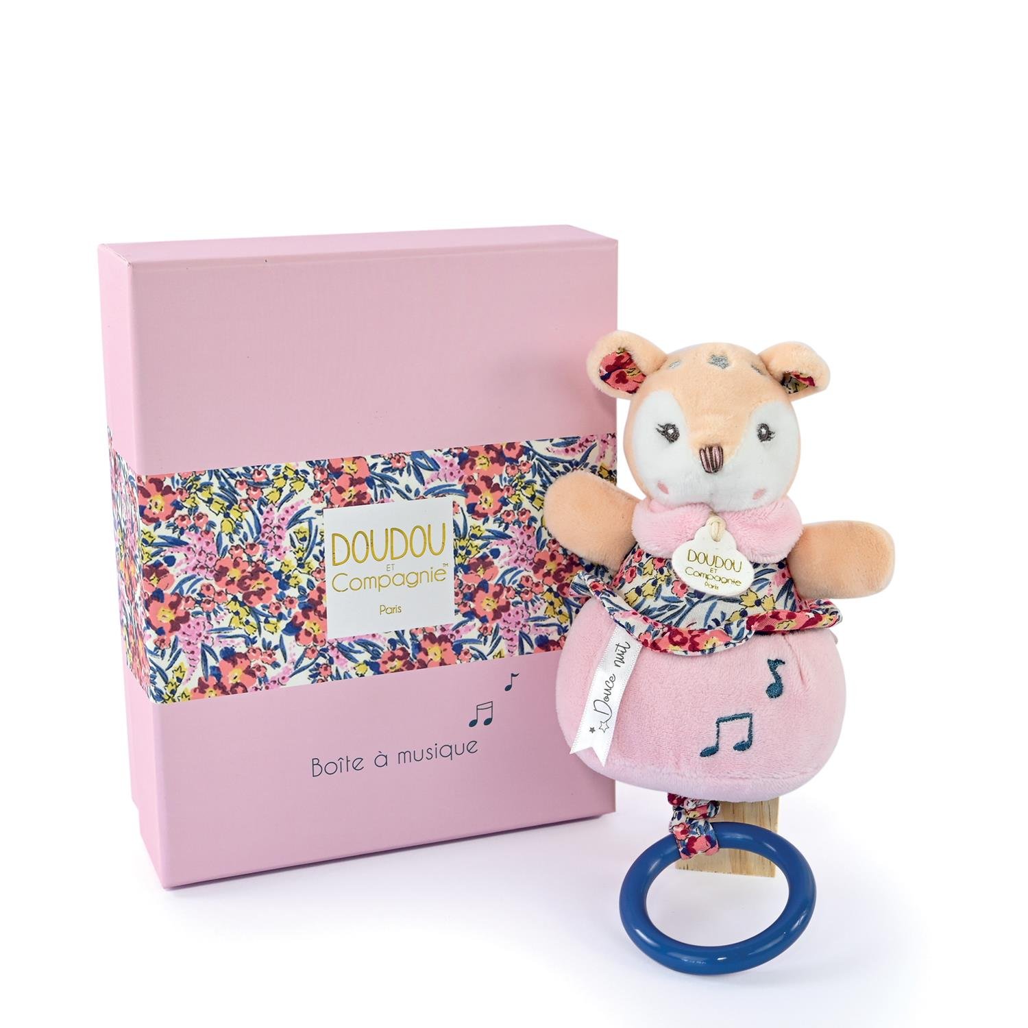 Doudou & Compagnie - Boite à musique Boh'Aime ROSE Doudou & Compagnie