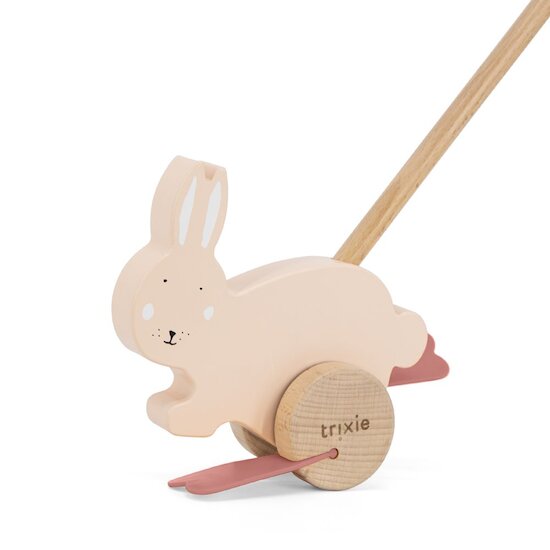 Trixie Jouet à pousser en bois Mrs. Rabbit  Trixie Jouet à pousser en bois Mrs. Rabbit