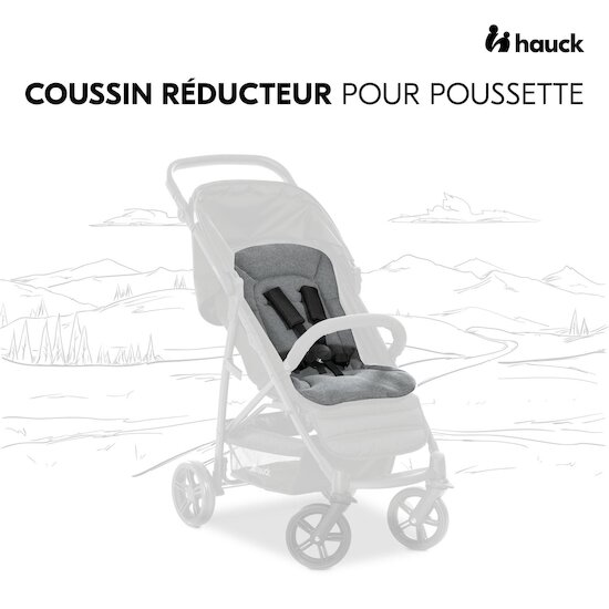 Hauck Coussin réducteur de poussette Charcoal  Hauck Coussin réducteur de poussette Charcoal