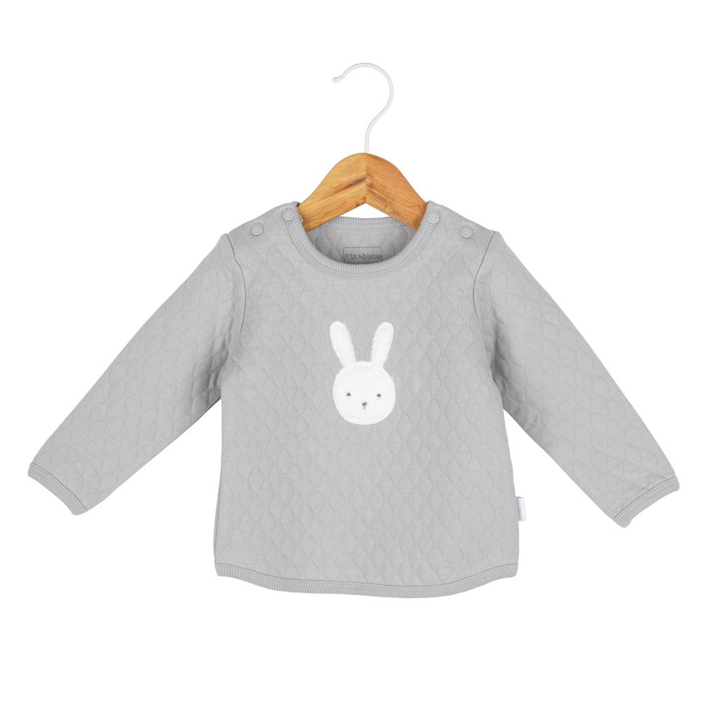 P’tit bisou - Sweat Mon Lapin Câlin GRIS P’tit bisou