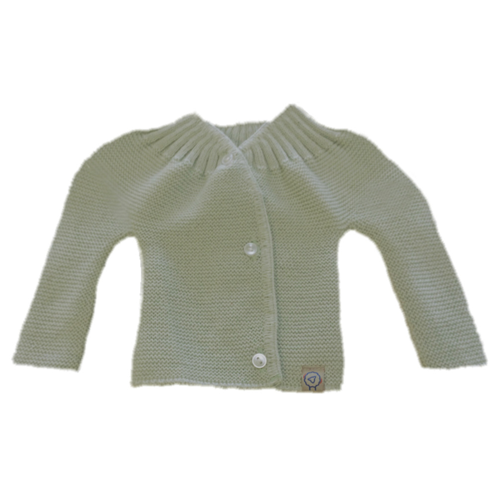 Brassière de naissance avec boutons VERT La Manufacture de layette