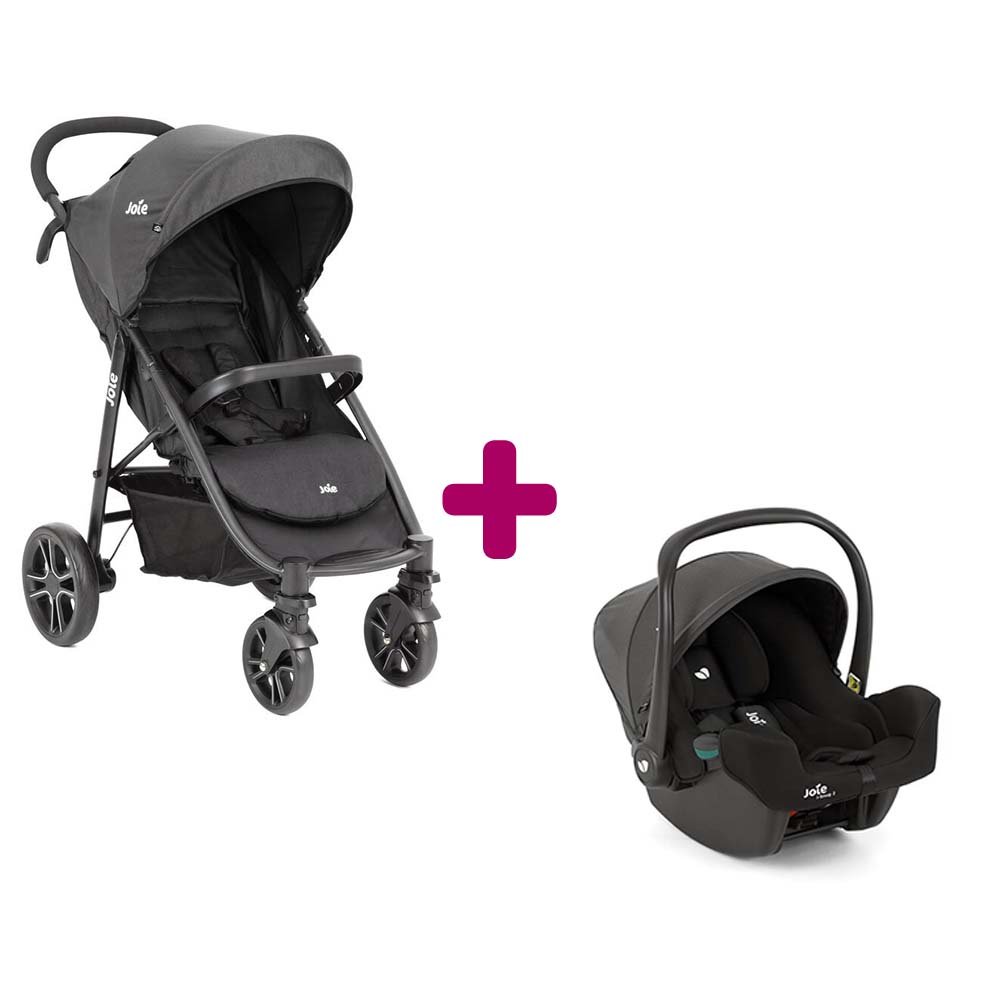 Poussette Litetrax E et coque I-Snug NOIR Joie