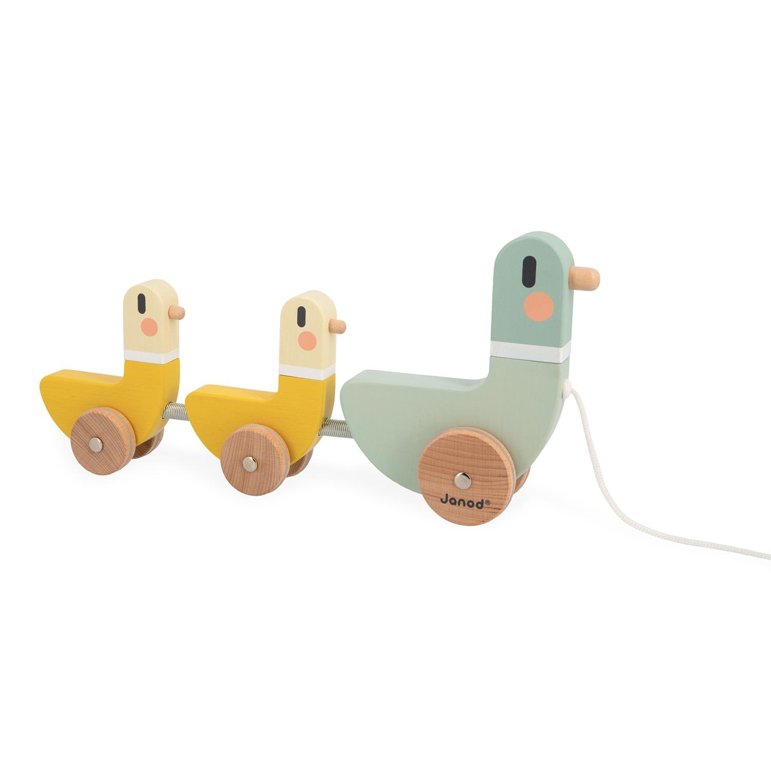 Janod - Jouet à tirer Canards en bois MULTICOLORE Janod