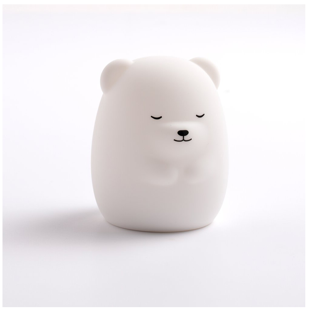 Maïka - Veilleuse silicone ours BLANC Maïka