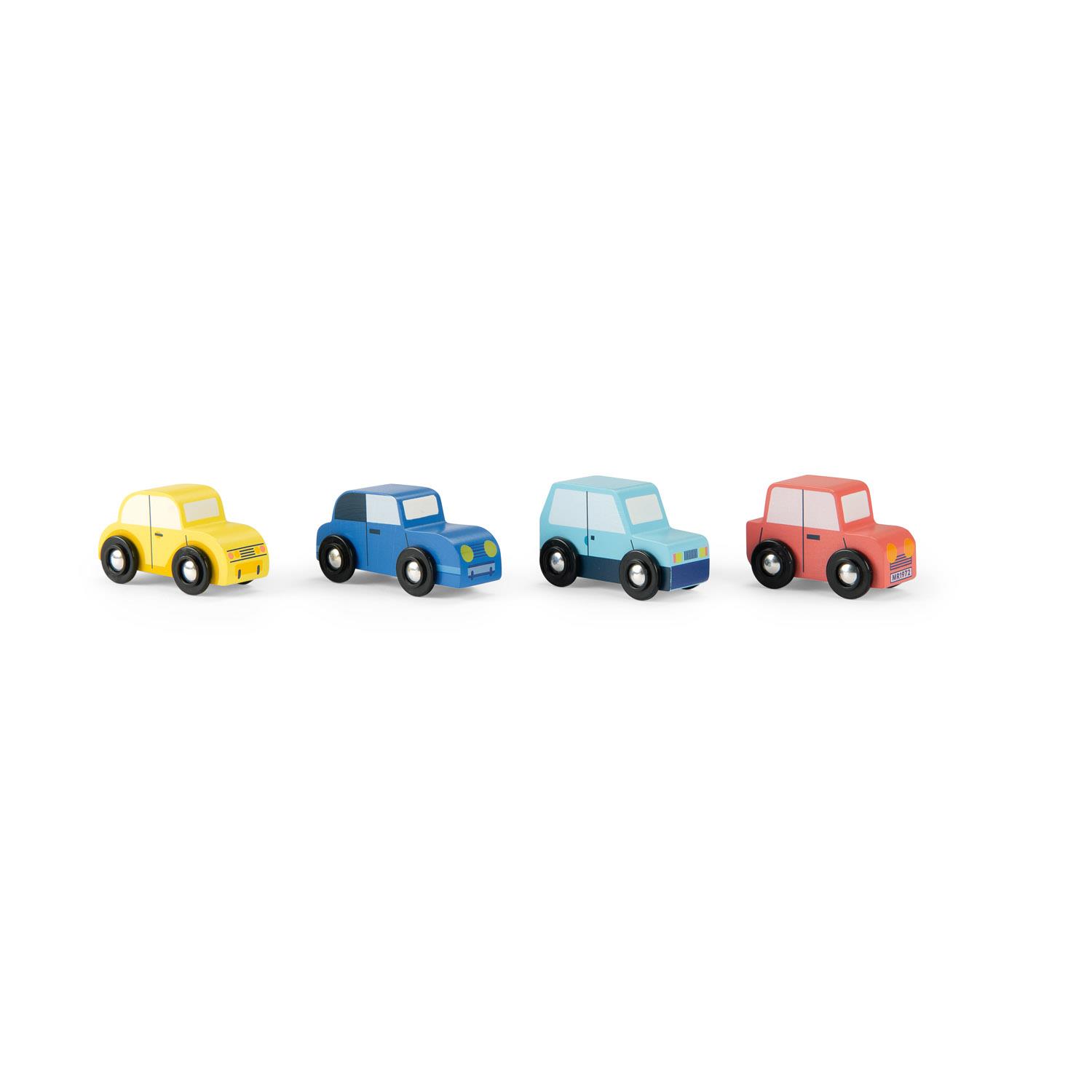Ensemble de 4 voitures Avenue du Moulin MULTICOLORE Moulin Roty