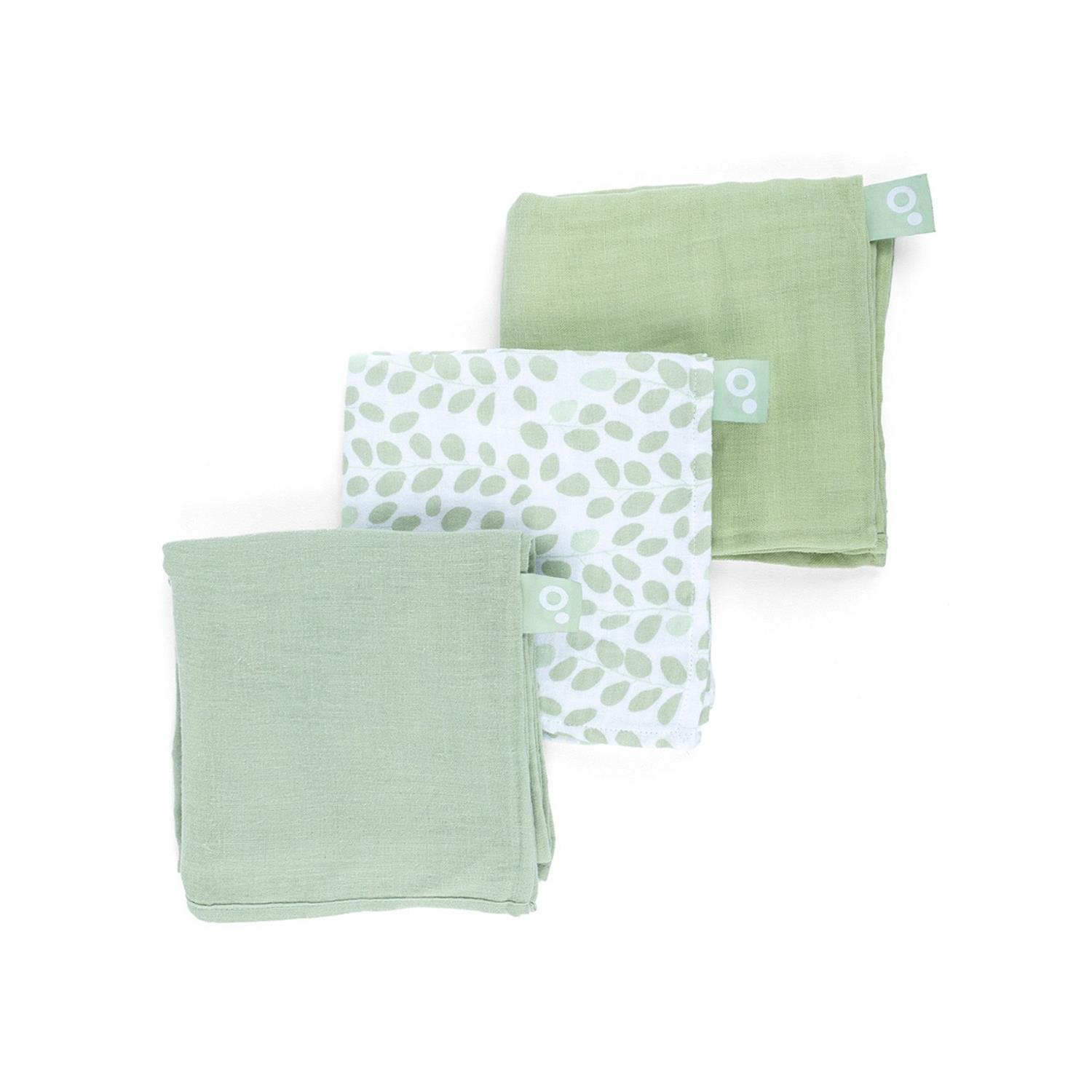 Lot de 3 langes gaze de coton VERT Doomoo