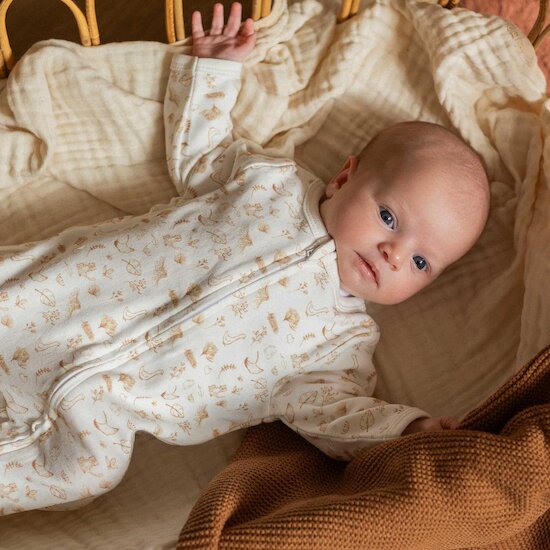 Trois Kilos Sept Pyjama Coton Zip AOP Ecru  Trois Kilos Sept Pyjama Coton Zip AOP Ecru