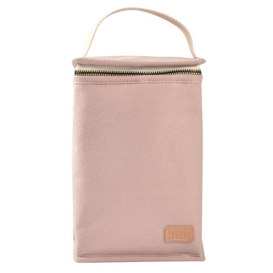 Béaba Pochette repas  isotherme canvas rose poudré  Béaba Pochette repas  isotherme canvas rose poudré