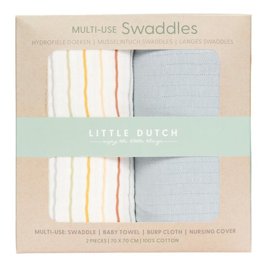 Little Dutch Langes Swaddles Vintage Sunny Stripes 