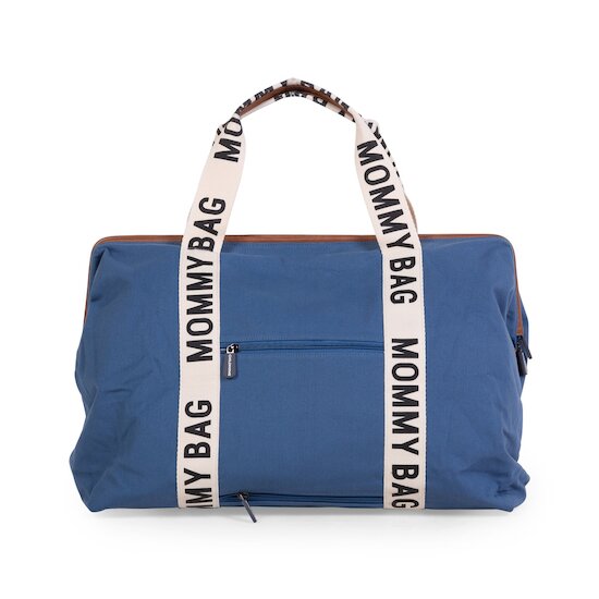 Childhome Sac à langer Mommy bag signature toile blue  Childhome Sac à langer Mommy bag signature toile blue
