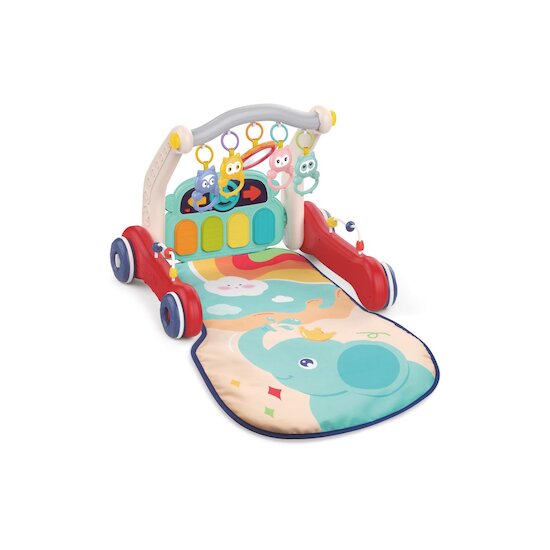 Ludi Tapis et Chariot de marche Multicolore  Ludi Tapis et Chariot de marche Multicolore