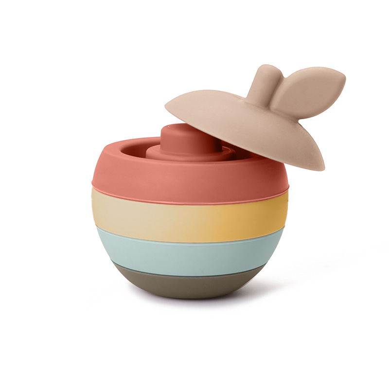 BB & Co - Pomme à empiler en silicone 5 pces MULTICOLORE BB&Co