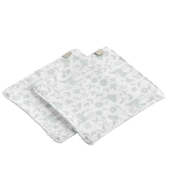 Sauthon Trousse de toilette avec carré éponge Promenons nous Tilleul  Sauthon Trousse de toilette avec carré éponge Promenons nous Tilleul