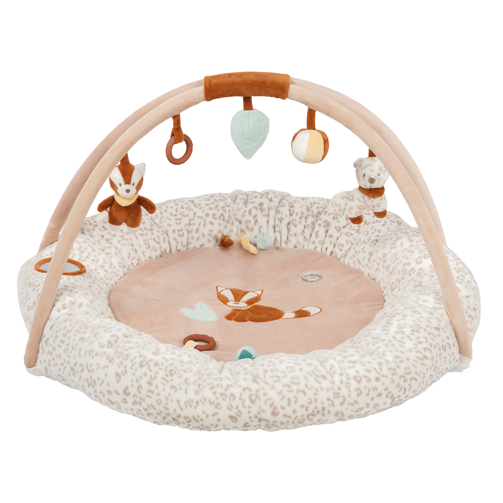 Nattou - Tapis d'éveil pouf avec arches Boris et Jungo MULTICOLORE Nattou